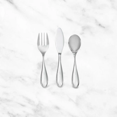 Nambe Kibo Toddler Flatware Set 1 Nambe Kibo Toddler Flatware Set