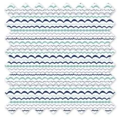 Bacati - Noah Garland Mint/Navy Crib/Toddler Bed Skirt