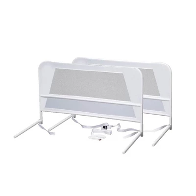 KidCo Mesh And Steel Double Pack Telescopic Child Bed Rail Guard, White (2 Sets) 1 KidCo Mesh And Steel Double Pack Telescopic Child Bed Rail Guard, White (2 Sets)