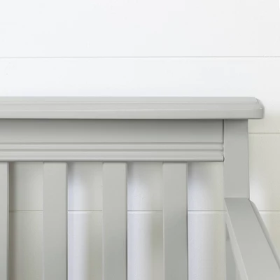 Cotton Candy Baby Crib 4 Heights With Toddler Rail - Soft Gray - South Shore 3 Cotton Candy Baby Crib 4 Heights With Toddler Rail - Soft Gray - South Shore - Image 3