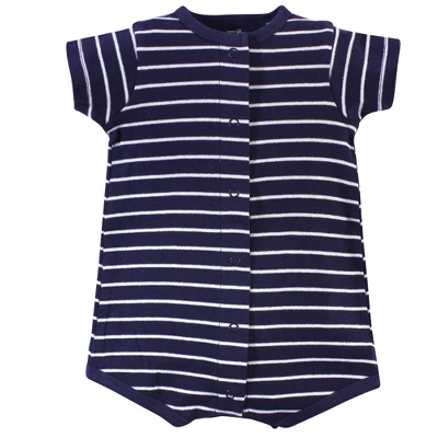 Touched By Nature Baby Boy Organic Cotton Rompers 3pk, Geometric Bear 2 Touched By Nature Baby Boy Organic Cotton Rompers 3pk, Geometric Bear - Image 2