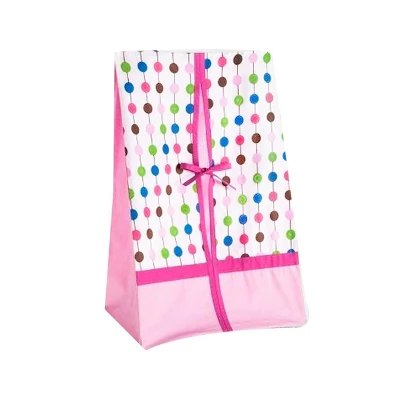 Bacati - Botanical Floral Birds Pink Multicolor 4 Pc Crib Bedding Set With Diaper Caddy 4 Bacati - Botanical Floral Birds Pink Multicolor 4 Pc Crib Bedding Set With Diaper Caddy - Image 4