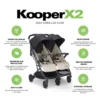 Joovy KooperX2 Lightweight Compact Double Stroller With Trays