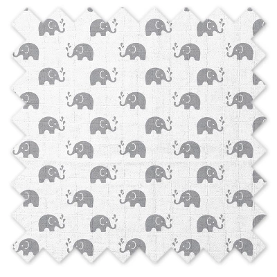 Bacati - Elephants Pink/Gray Muslin 4 Pc Set Of Bibs & Burp Cloths Set 4 Bacati - Elephants Pink/Gray Muslin 4 Pc Set Of Bibs & Burp Cloths Set - Image 4