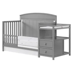 Oxford Baby Pearson Crib And Changer - Dove Gray