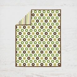 Bacati - Mod Dots Stripes Green Yellow Beige Brown 10 Pc Crib Bedding Set With 2 Crib Fitted Sheets
