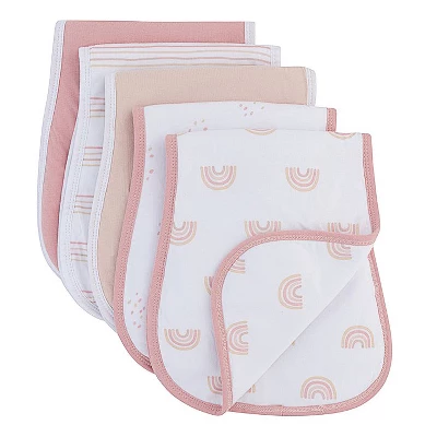 Ely's & Co. Hourglass Shape Fleece Burp Cloths 5 Piece Set 1 Ely's & Co. Hourglass Shape Fleece Burp Cloths 5 Piece Set