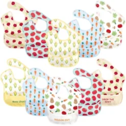 Hudson Baby Infant Waterproof Polyester Bibs 10pk, Veggies -Graco Shop GUEST 3ef48d5d 9fa8 483a 819d d17849c9224c
