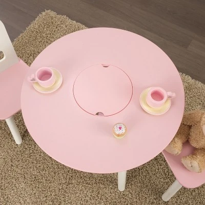 Round Storage Table And Chair Set White/Pink - KidKraft 10 Round Storage Table And Chair Set White/Pink - KidKraft - Image 10