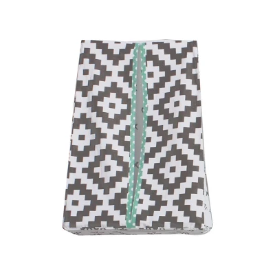 Bacati - Love Aztec Design/Print Gray Mint 4 Pc Crib Bedding Set With Diaper Caddy 6 Bacati - Love Aztec Design/Print Gray Mint 4 Pc Crib Bedding Set With Diaper Caddy - Image 6