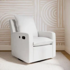 Storkcraft Timeless Side Lever Reclining Glider With USB Charging Port - Ivory -Graco Shop GUEST 46954b73 6379 456b 84c3 5791736ee5c1