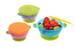 Kitchen + Home Stay Put Baby Bowls - Set Of 3 Suction Bowls Set With Lids -Graco Shop GUEST 48b64298 24c0 4a40 b62b a167950f2cd4