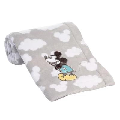 Lambs & Ivy Disney Baby Moonlight Mickey Mouse Gray Soft Fleece Baby Blanket 3 Lambs & Ivy Disney Baby Moonlight Mickey Mouse Gray Soft Fleece Baby Blanket - Image 3