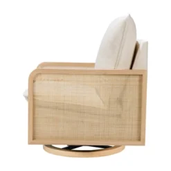 Babyletto Sumba Swivel Glider With Cane - Performance Cream Eco-Weave/Light Wood Base -Graco Shop GUEST 4d89032d df19 4167 9ee0 f70f0cd15764