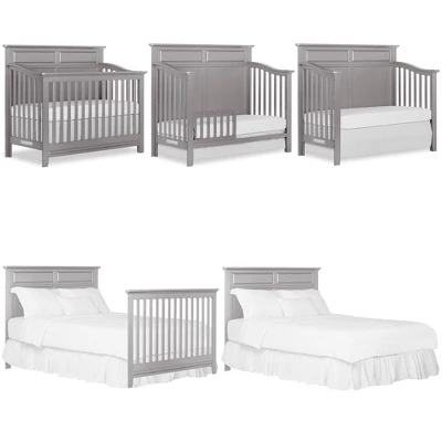 Slumber Baby Harper 4 In 1 Convertible Crib In Metallic Grey 3 Slumber Baby Harper 4 In 1 Convertible Crib In Metallic Grey - Image 3
