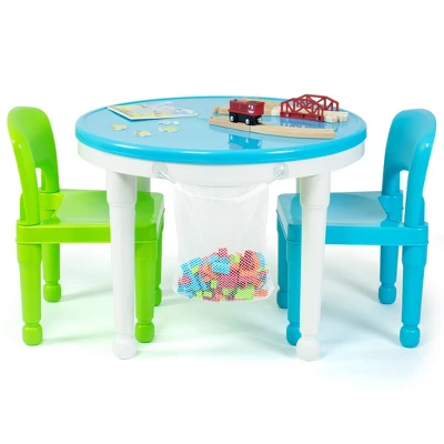 3pc Kids' 2 In 1 Round Activity Table With Chairs - Humble Crew 4 3pc Kids' 2 In 1 Round Activity Table With Chairs - Humble Crew - Image 4