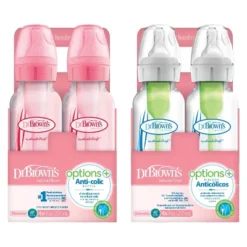 Dr. Brown's Dr. Brown's Options+ Anti-Colic Bottle - Pink And Clear - 8oz/4pk