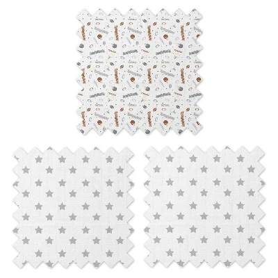 Bacati - Football Brown/Gray Muslin 4 Pc Toddler Bedding Set 7 Bacati - Football Brown/Gray Muslin 4 Pc Toddler Bedding Set - Image 7