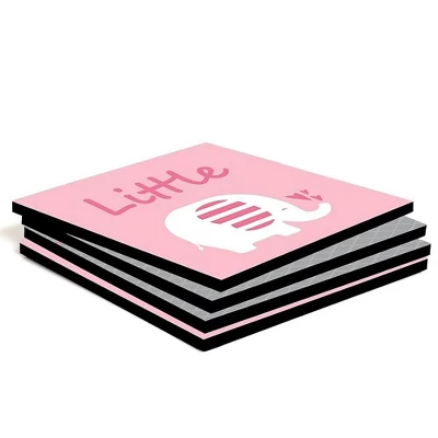 Big Dot Of Happiness Pink Baby Elephant - Kids Room, Nursery Decor And Home Decor - 11 X 11 Inches Nursery Wall Art - Set Of 4 Prints For Baby's Room 3 Big Dot Of Happiness Pink Baby Elephant - Kids Room, Nursery Decor And Home Decor - 11 X 11 Inches Nursery Wall Art - Set Of 4 Prints For Baby's Room - Image 3