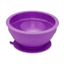 14.8oz 2pk Glass And Silicone Baby Bowls Purple/Pink - Brinware