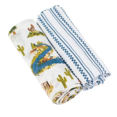 Bebe Au Lait Muslin Swaddle Blanket Set 6 Bebe Au Lait Muslin Swaddle Blanket Set - Image 6