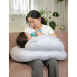 Pharmedoc Nursing Pillow For Breastfeeding - Breast Feeding Pillows With Safety Bumper & Adjustable Waist Straps - Removable Cover - Baby Essentials For Newborn - Full Support For Mom & Baby -Graco Shop GUEST 5423aeda 557c 4ba1 bcba a909a64f6b18