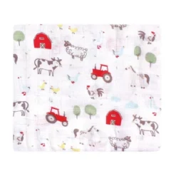 Hudson Baby Infant Boy Cotton Muslin Swaddle Blankets, Boy Farm Animals, One Size -Graco Shop GUEST 54279b4f f187 4fb7 8374 e088f890825d