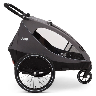 Delta Children Jeep Everest 2-in-1 Child Bike Trailer And Stroller - Gray 6 Delta Children Jeep Everest 2-in-1 Child Bike Trailer And Stroller - Gray - Image 6