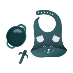 Babymoov FIRST'ISY Baby Feeding Set, Stage 1 Suction Silicone Bowl, Spoon, And Bib Co-Created With An Occupational Therapist -Graco Shop GUEST 55cb09f0 fa9e 4716 9f71 4d9a55c58bce