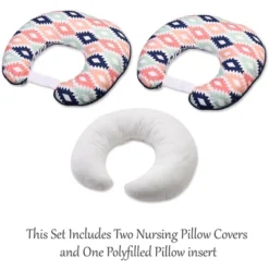 Bacati - 3 Pc Emma Aztec Print Coral Mint Navy Hugster Feeding & Infant Support Nursing Pillow -Graco Shop GUEST 5858ca4b 4796 45e1 bbf7 7dde68e1b4eb