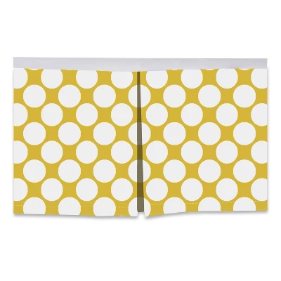 Bacati - Large Dots Crib/Toddler Bed Skirt - Yellow 2 Bacati - Large Dots Crib/Toddler Bed Skirt - Yellow - Image 2