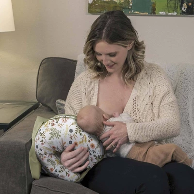 Boppy Anywhere Support Nursing Pillow - Sage Floral 1 Boppy Anywhere Support Nursing Pillow - Sage Floral