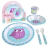 Laptop Lunches 5 Pc Mealtime Baby Feeding Set For Kids And Toddlers - Includes Plate, Bowl, Cup, Fork And Spoon Utensil Flatware - Durable