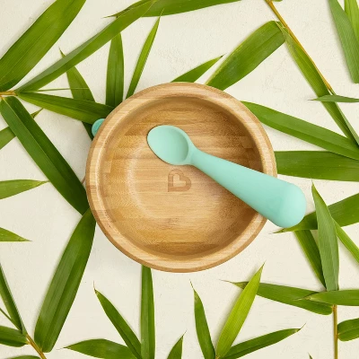 Munchkin Bamboo Suction Dining Bowl With Silicone Spoon 2 Munchkin Bamboo Suction Dining Bowl With Silicone Spoon - Image 2