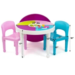 3pc Kids' 2 In 1 Round Activity Table With Chairs - Humble Crew 13 3pc Kids' 2 In 1 Round Activity Table With Chairs - Humble Crew -Graco Shop GUEST 5b7a9ad8 e51f 4e15 b7c3 a9a1eafae3e8