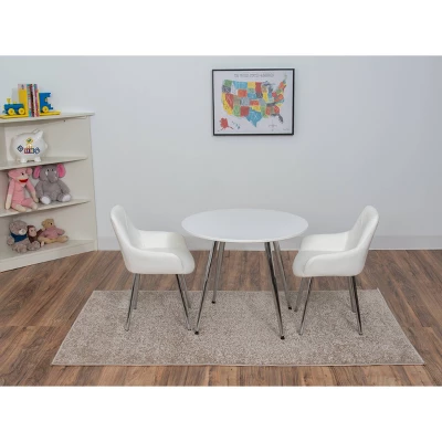 Kids' Table With 2 Modern Upholstered Chairs - Gift Mark 2 Kids' Table With 2 Modern Upholstered Chairs - Gift Mark - Image 2