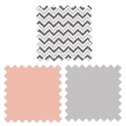 Bacati - Ikat Dots Stripes Coral Grey Muslin Girls 3 Pc Crib Set -Graco Shop GUEST 5cf1a903 779a 427a a0ff fbbd51529f01