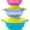 Kitchen + Home Stay Put Baby Bowls - Set Of 3 Suction Bowls Set With Lids