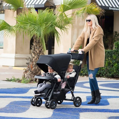 Joovy Caboose Too Ultralight Sit Stand Double Tandem Stroller - Black 5 Joovy Caboose Too Ultralight Sit Stand Double Tandem Stroller - Black - Image 5