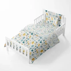 Bacati - Little Dino Boys Teal/Yellow Muslin 5 Pc Toddler Bedding Set With Dec Pillow -Graco Shop GUEST 5daff557 fee5 47b2 ae02 60870ab78e11