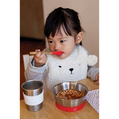 4pk Bamboo And Silicone Kid Spoons - Red Rover 7 4pk Bamboo And Silicone Kid Spoons - Red Rover - Image 7