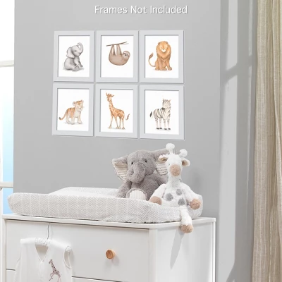 Lambs & Ivy Watercolor Safari Jungle Animals Unframed Nursery/Child Wall Art 2 Lambs & Ivy Watercolor Safari Jungle Animals Unframed Nursery/Child Wall Art - Image 2