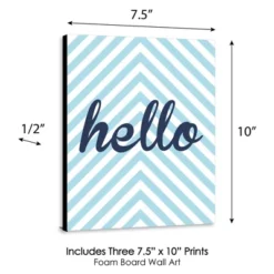 Big Dot Of Happiness Hello Little One - Blue And Silver - Baby Boy Nursery Wall Art & Kids Room Decor - Gift Ideas - 7.5 X 10 Inches - Set Of 3 Prints -Graco Shop GUEST 64801b35 dd45 4315 8b3d 4fa59f4d6e6e