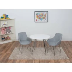 Kids' Table With 2 Modern Upholstered Chairs - Gift Mark