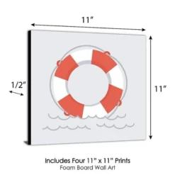 Big Dot Of Happiness Ahoy - Nautical - Kids Room, Nursery Decor And Home Decor - 11 X 11 Inches Kids Wall Art - Set Of 4 Prints -Graco Shop GUEST 64fcaae6 7df2 4924 b747 09f56a9a8ea3