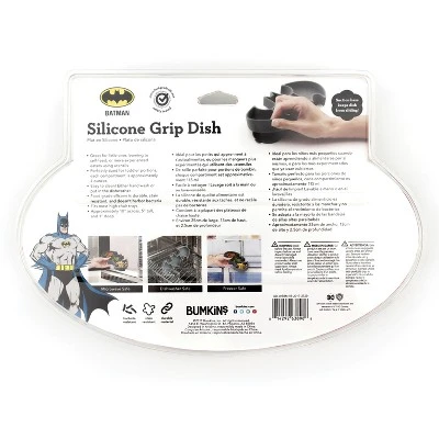 Bumkins DC Comics Batman Grip Dish - Gray 2 Bumkins DC Comics Batman Grip Dish - Gray - Image 2