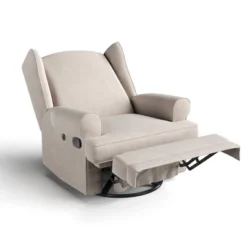 Storkcraft Serenity Wingback Upholstered Reclining Glider With USB Charging Port -Graco Shop GUEST 68f427d4 5c92 42cb 89e2 f6f2b9823b8d