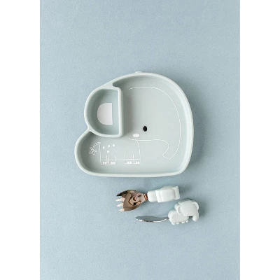 Loulou Lollipop Silicone Snack Plate - Elephant 2 Loulou Lollipop Silicone Snack Plate - Elephant - Image 2