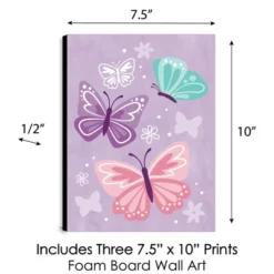 Big Dot Of Happiness Beautiful Butterfly - Floral Nursery Wall Art And Kids Room Decor - 7.5 X 10 Inches - Set Of 3 Prints -Graco Shop GUEST 6b4a348e 97be 4c17 adc6 8b17a0b832cf