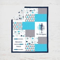 Bacati - Woodlands Forest Animals Aqua/Navy/Grey 6 Pc Crib Bedding Set With Long Rail Guard Cover 14 Bacati - Woodlands Forest Animals Aqua/Navy/Grey 6 Pc Crib Bedding Set With Long Rail Guard Cover -Graco Shop GUEST 6be28f89 f420 495c 9b2b f1df1b213935 1